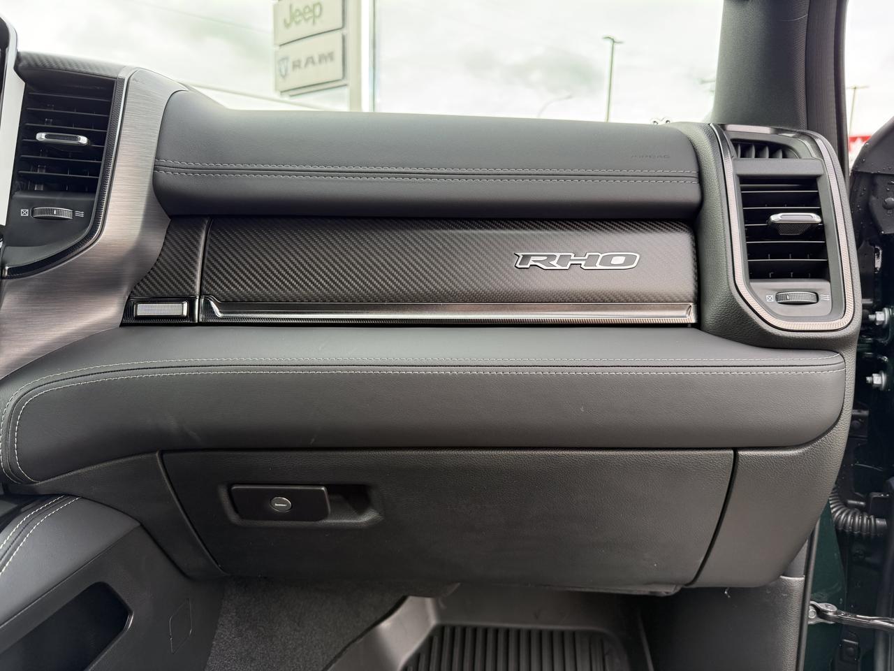 2027 Ram 1500 RHO Crew Cab 4x4 | 3L Hurricane | Serrano Green | Black Premium Leather Suede | Pano Sunroof Redwater AB