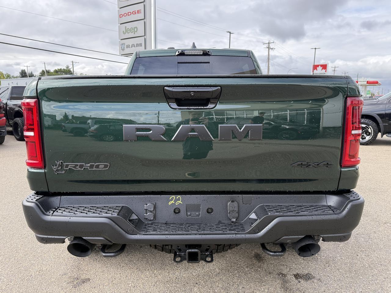 2027 Ram 1500 RHO Crew Cab 4x4 | 3L Hurricane | Serrano Green | Black Premium Leather Suede | Pano Sunroof Redwater AB