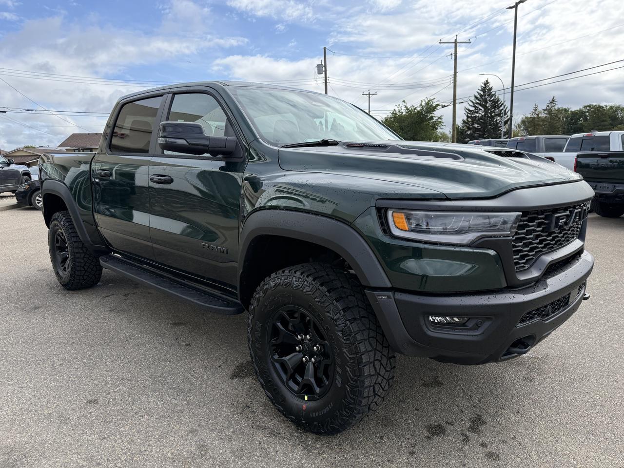 2027 Ram 1500 RHO Crew Cab 4x4 | 3L Hurricane | Serrano Green | Black Premium Leather Suede | Pano Sunroof Redwater AB