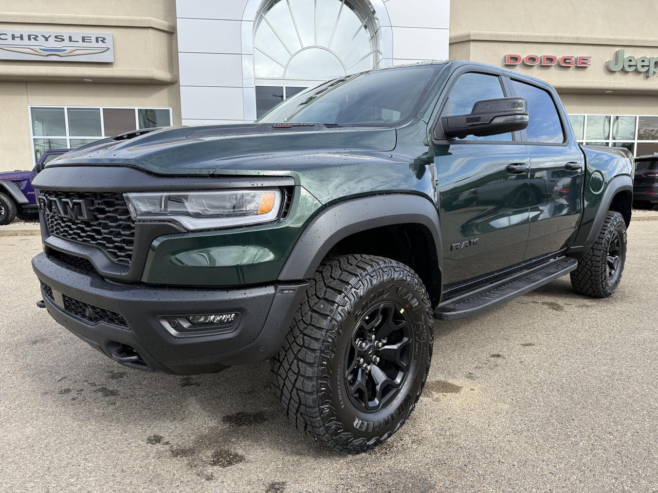 2027 Ram 1500 RHO Crew Cab 4x4 | 3L Hurricane | Serrano Green | Black Premium Leather Suede | Pano Sunroof Redwater AB