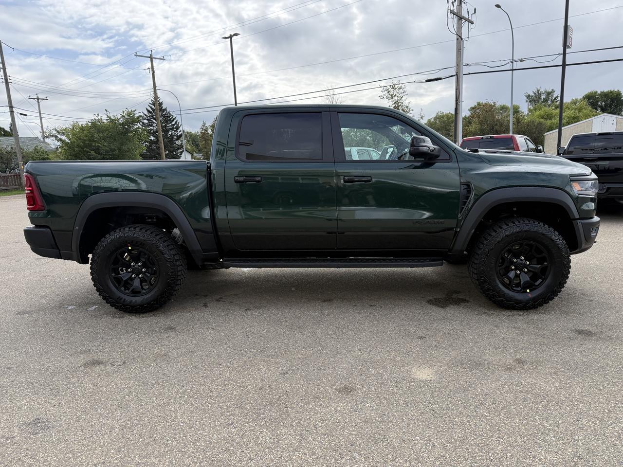 2027 Ram 1500 RHO Crew Cab 4x4 | 3L Hurricane | Serrano Green | Black Premium Leather Suede | Pano Sunroof Redwater AB