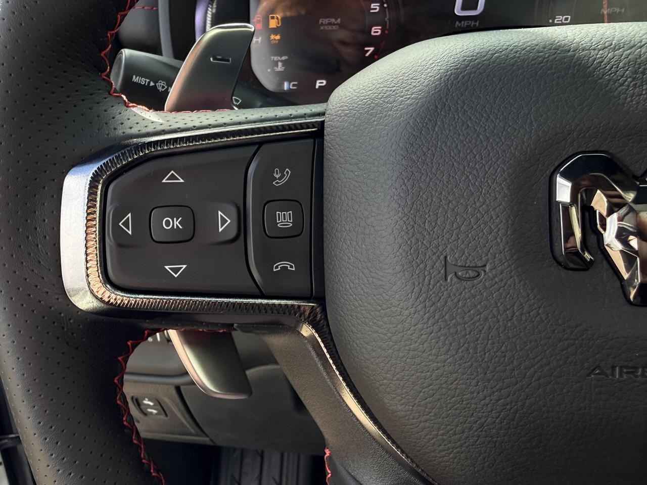 2027 Ram 1500 RHO Crew Cab 4x4 | 3L Twin Turbo | Bright White | Black Premium Leather | Pano Sunroof | NAV Redwater AB