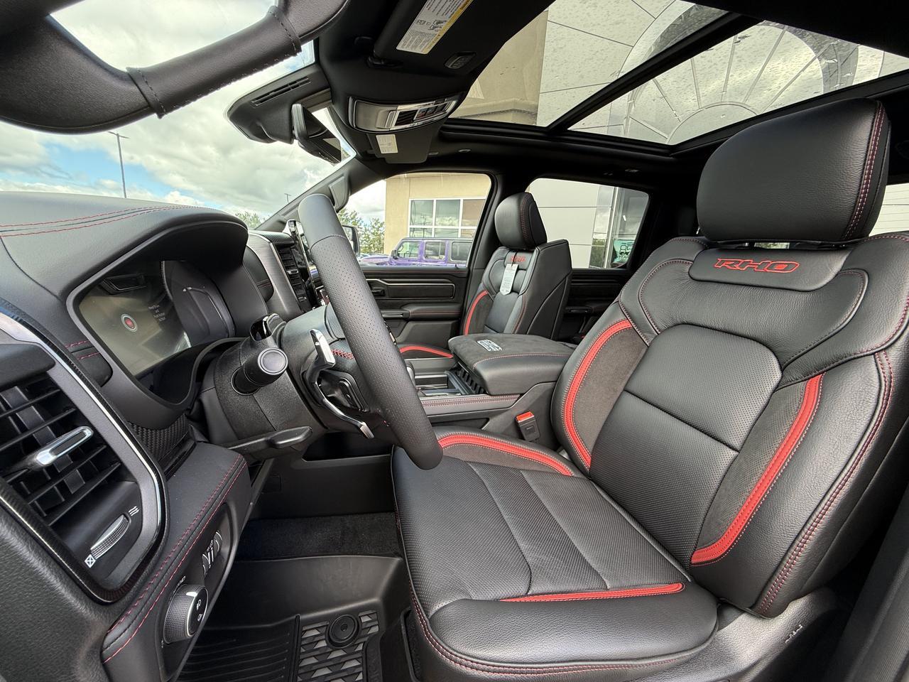 2027 Ram 1500 RHO Crew Cab 4x4 | 3L Twin Turbo | Bright White | Black Premium Leather | Pano Sunroof | NAV Redwater AB