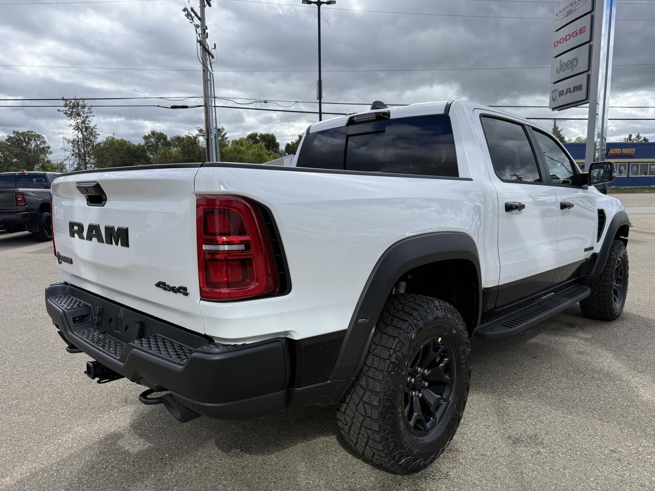 2027 Ram 1500 RHO Crew Cab 4x4 | 3L Twin Turbo | Bright White | Black Premium Leather | Pano Sunroof | NAV Redwater AB