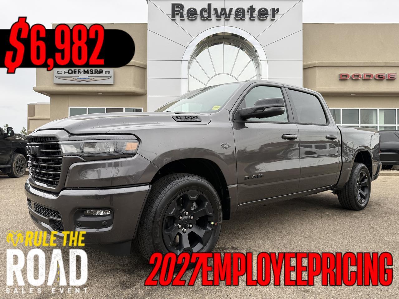 2027 Ram 1500 Sport Crew Cab 4x4 | 3L Hurricane | 12IN Touchscreen | NAV | Heated Front Seats | Remote Start