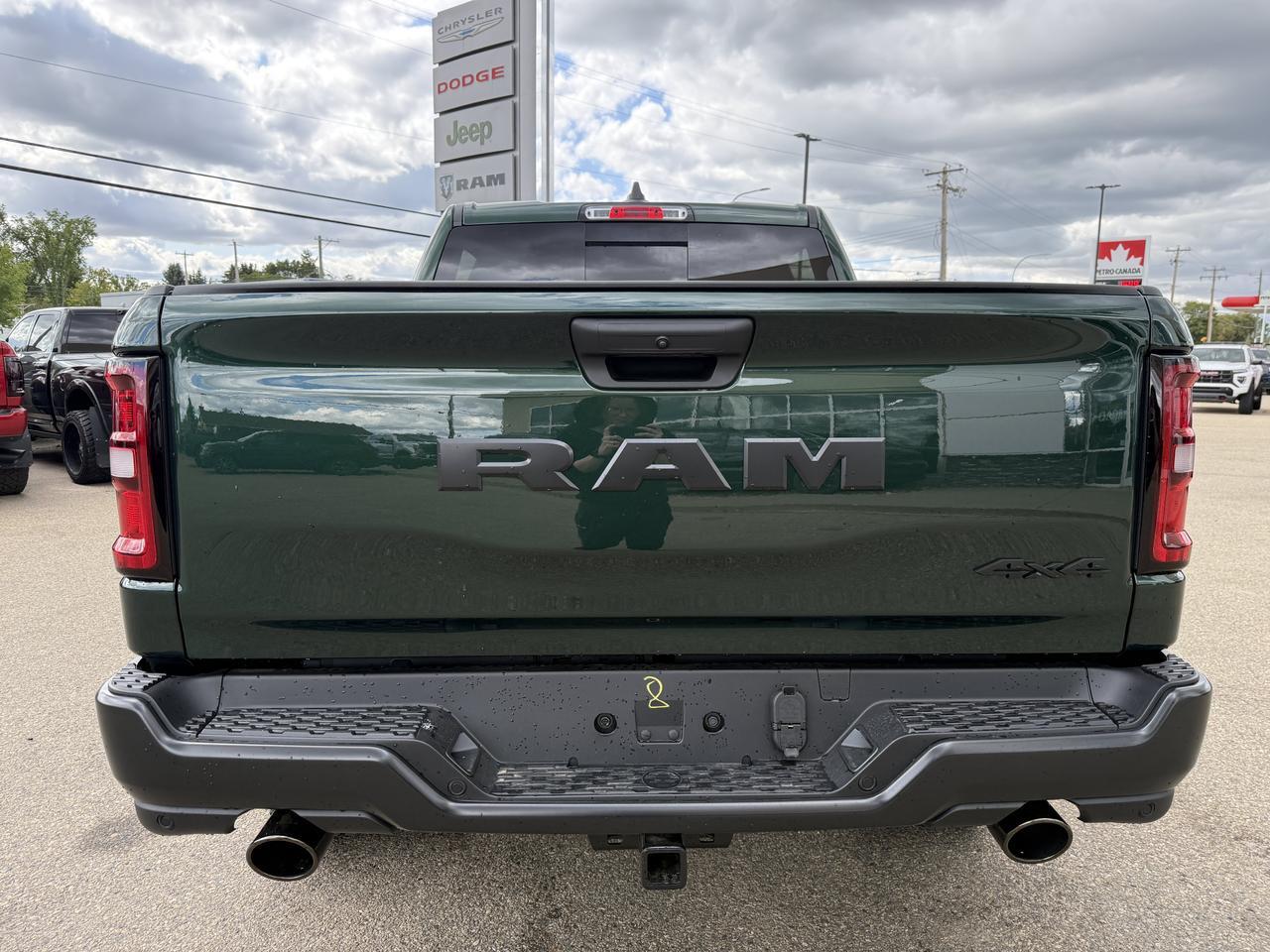 2027 Ram 1500 Tradesman Quad Cab 4x4 | V6 | Serrano Green | Black Cloth Bench Seat | Trailer Brake Control Redwater AB