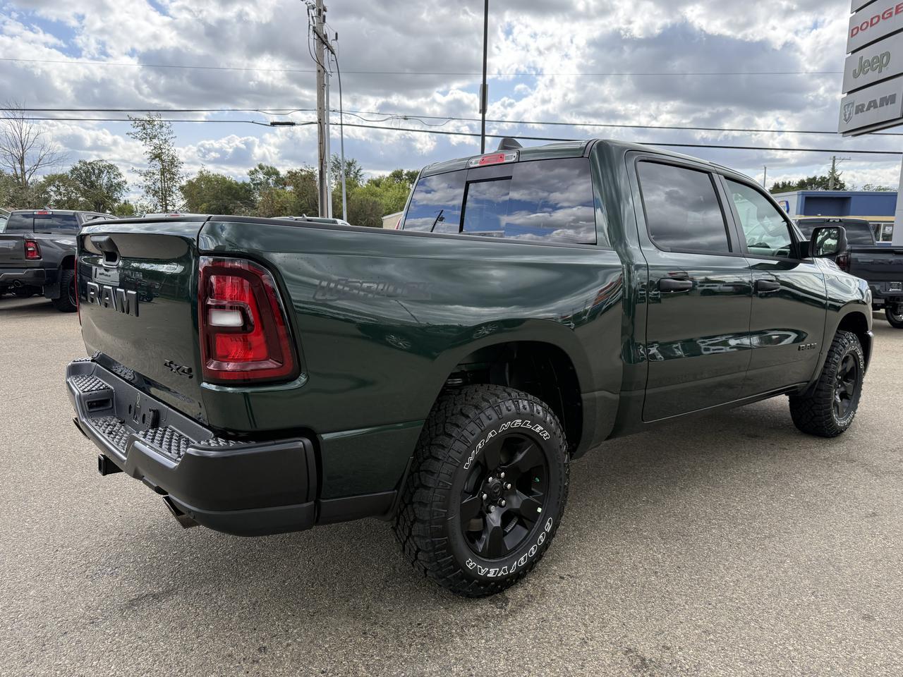 2027 Ram 1500 Tradesman Quad Cab 4x4 | V6 | Serrano Green | Black Cloth Bench Seat | Trailer Brake Control Redwater AB