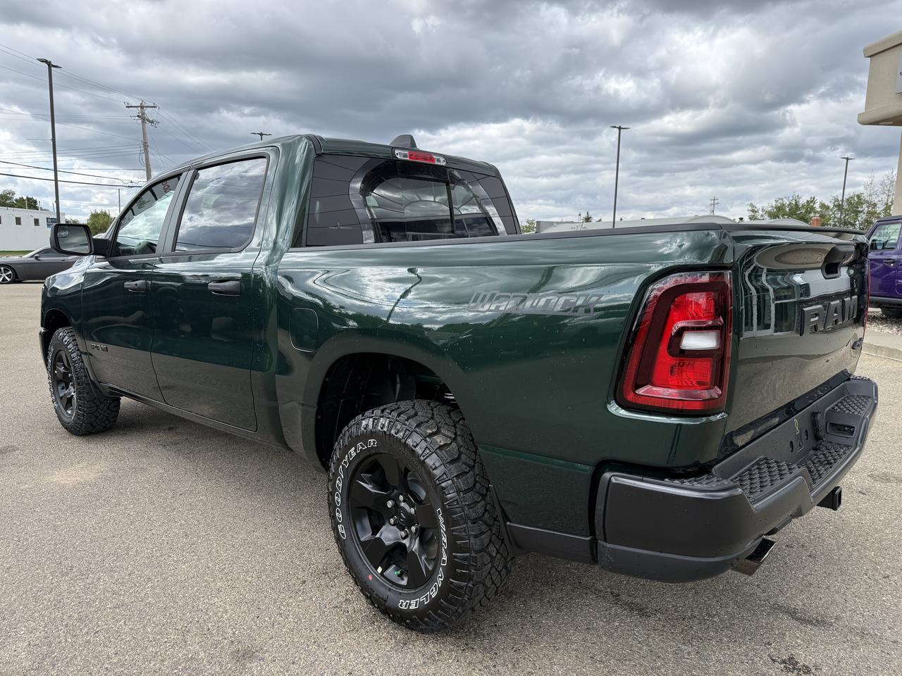 2027 Ram 1500 Tradesman Quad Cab 4x4 | V6 | Serrano Green | Black Cloth Bench Seat | Trailer Brake Control Redwater AB