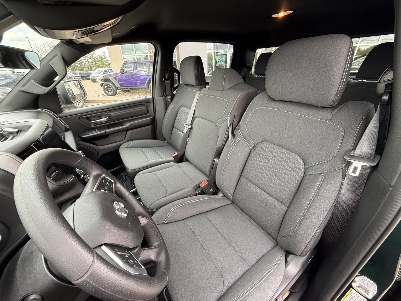 2027 Ram 1500 Warlock Crew Cab 4x4 | V6 | Serrano Green | Black Cloth Bench Seat | Trailer Brake Control Redwater AB