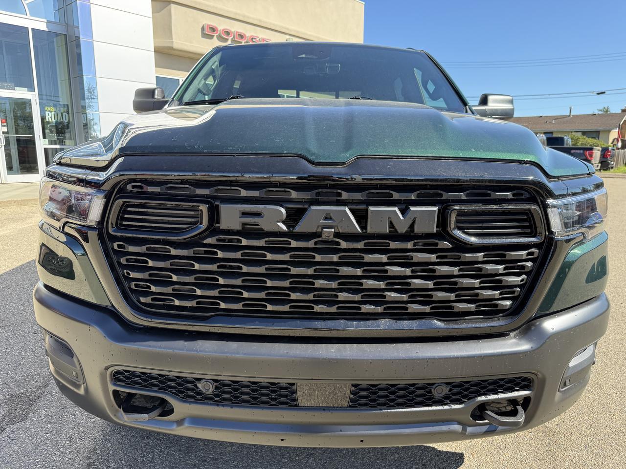 2027 Ram 1500 Warlock Crew Cab 4x4 | V8 HEMI | Serrano Green | Black Cloth | Touchscreen | Backup Camera | Towing Redwater AB