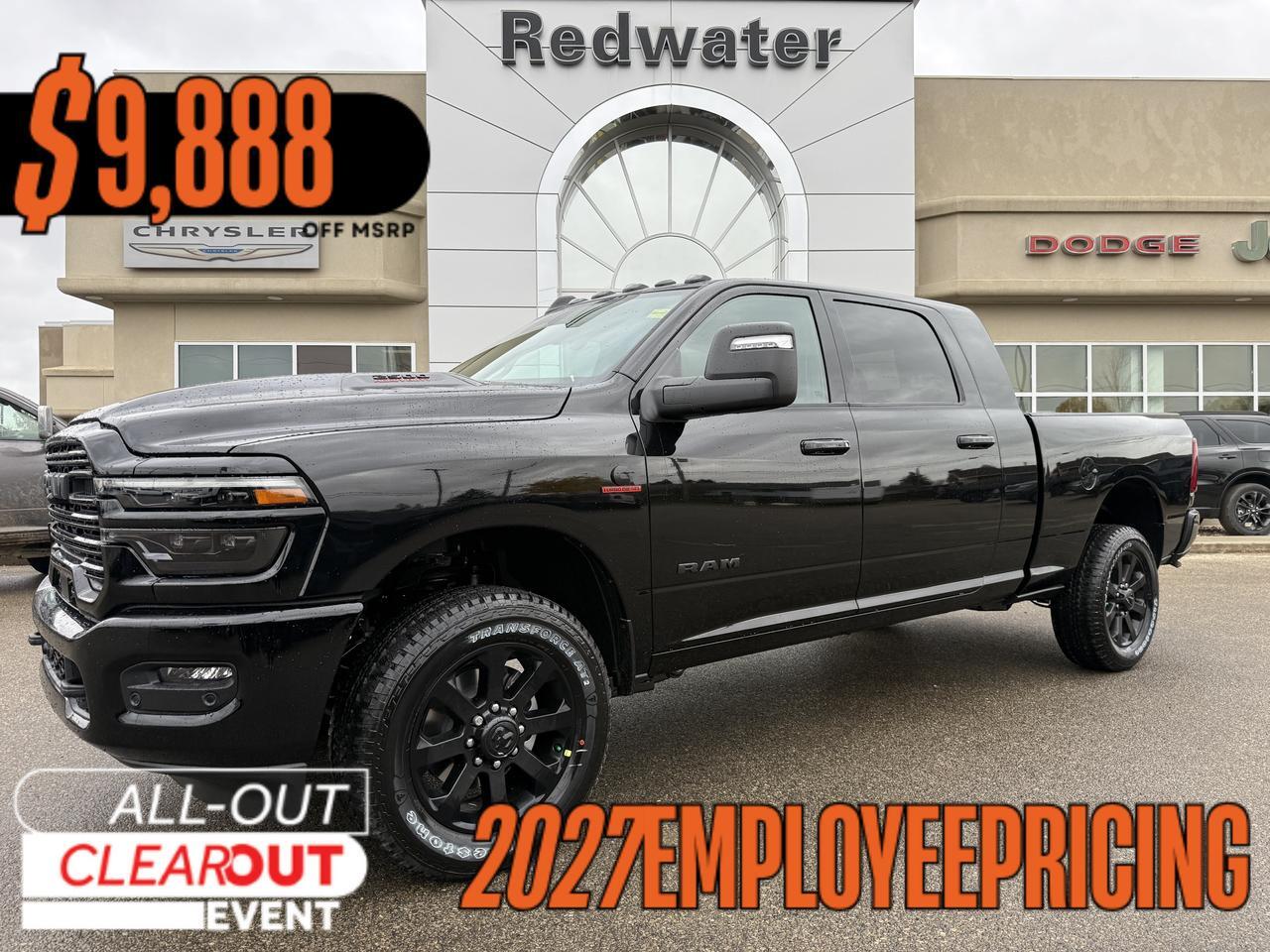 2027 Ram 2500 Laramie Mega Cab 4x4 | Cummins Diesel | Black Leather | Night Edition | Power Sunroof | 12IN Display