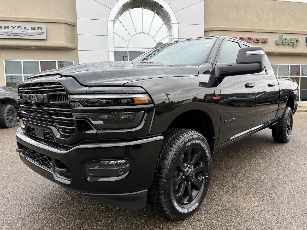 2027 Ram 2500 Laramie Mega Cab 4x4 | Cummins Diesel | Black Leather | Night Edition | Power Sunroof | 12IN Display Redwater AB