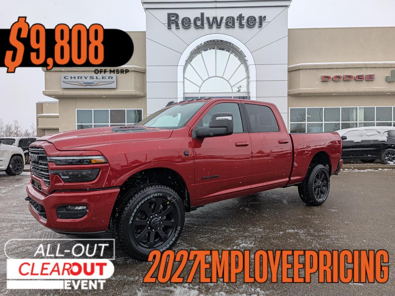 2027 Ram 3500 Laramie Crew Cab 4x4 | Cummins Diesel | Molten Red Pearl | Night Edition | 20IN Wheels | NAV