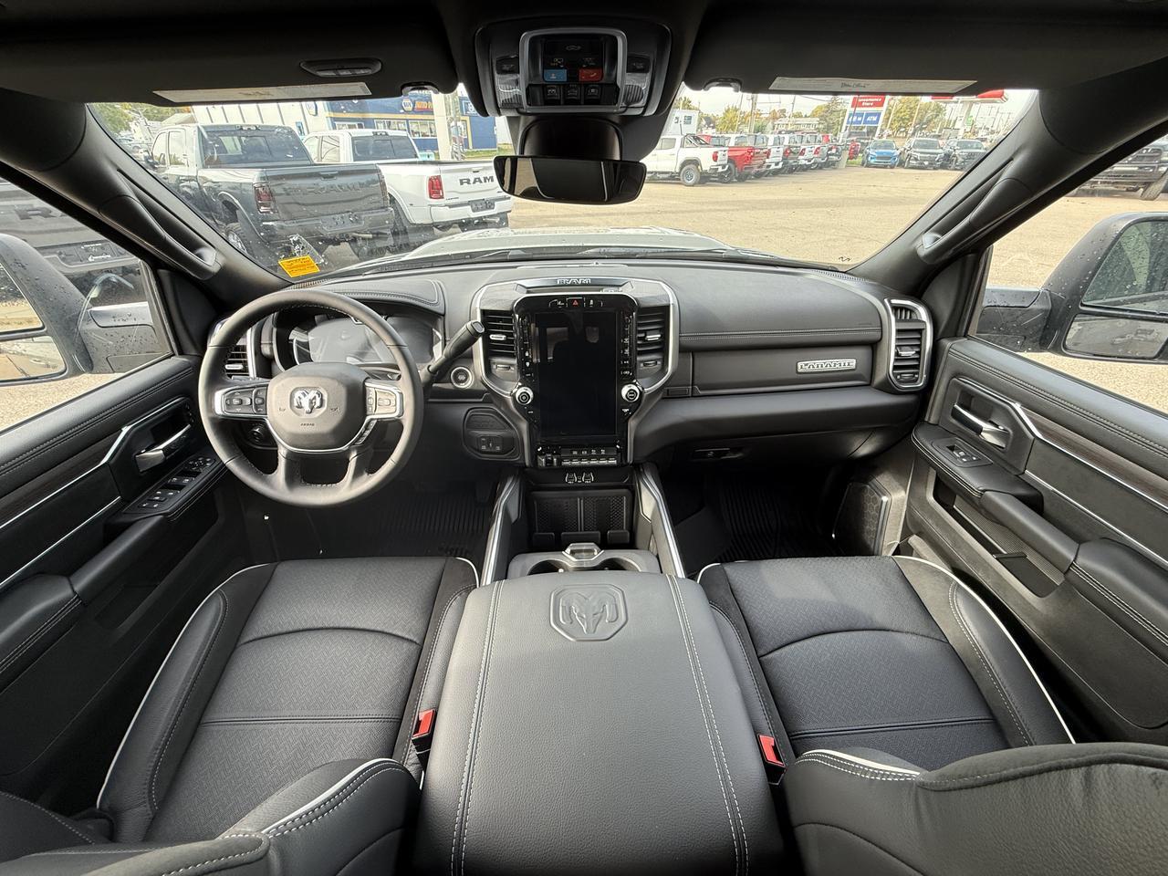 2027 Ram 3500 Laramie Mega Cab 4x4 | Cummins Diesel | Black Leather Suede Heated Seats | NAV Redwater AB