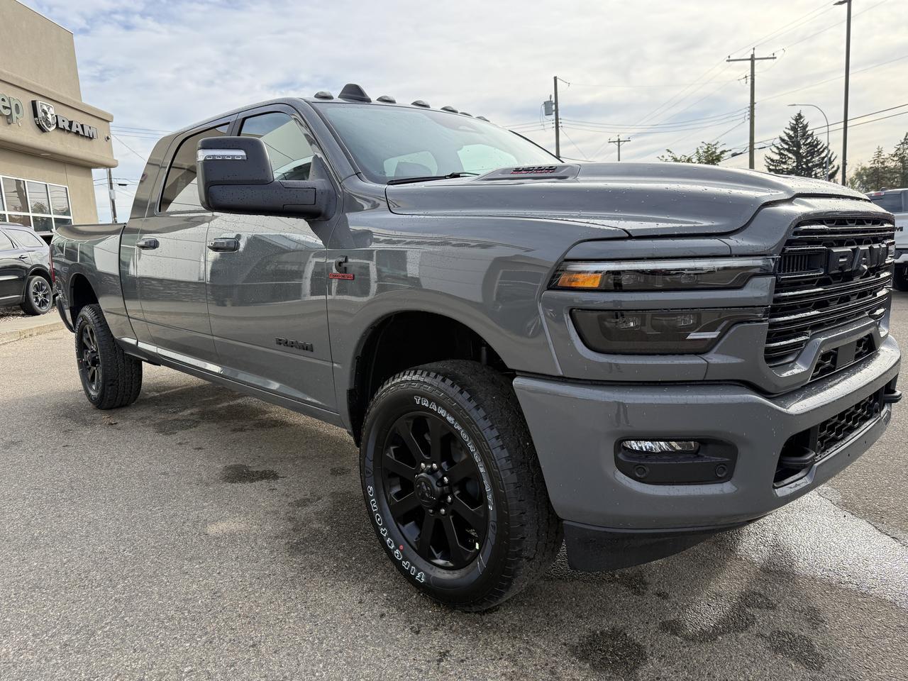 2027 Ram 3500 Laramie Mega Cab 4x4 | Cummins Diesel | Black Leather Suede Heated Seats | NAV Redwater AB