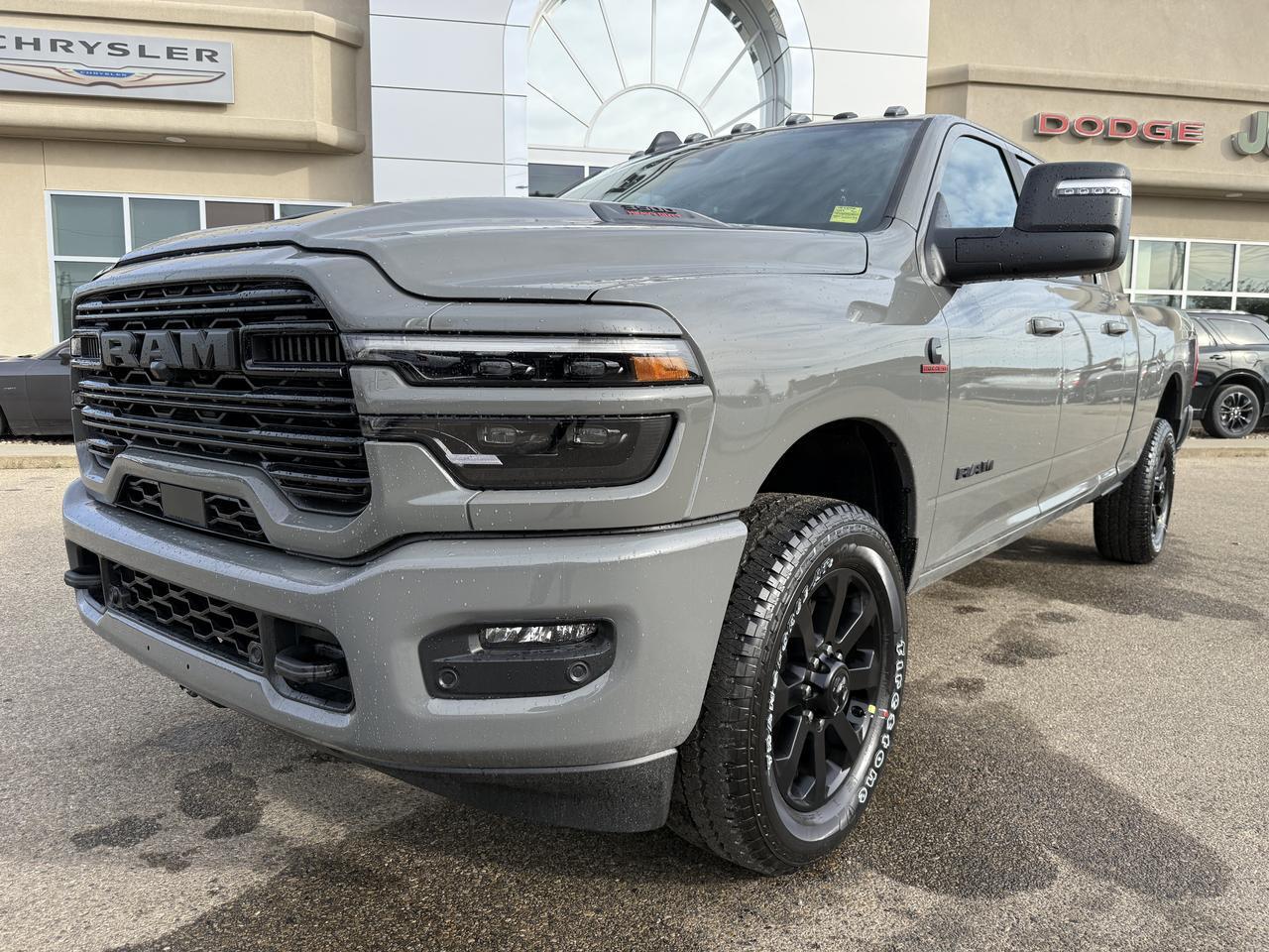 2027 Ram 3500 Laramie Mega Cab 4x4 | Cummins Diesel | Black Leather Suede Heated Seats | NAV Redwater AB
