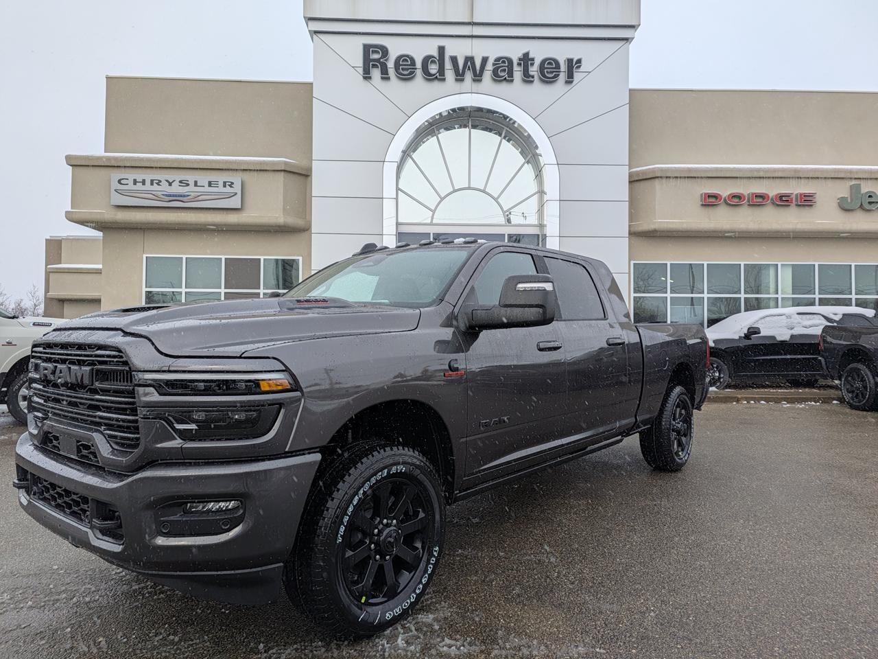2027 Ram 3500 Laramie Mega Cab 4x4 | Cummins Diesel | Night Edition | Power Sunroof | NAV | Black Leather Seats