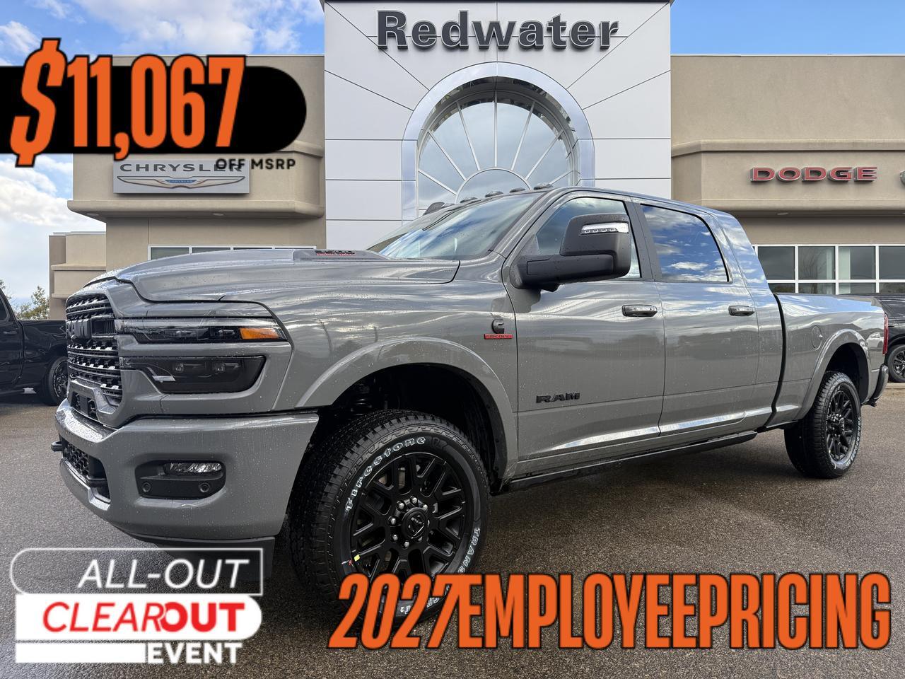 2027 Ram 3500 Limited Mega Cab 4x4 | 6FT 4IN Box | Cummins Diesel | Black Interior | LED Projector Headlights