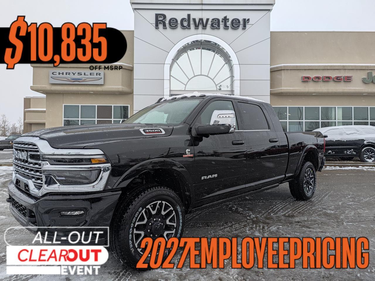2027 Ram 3500 Longhorn Mega Cab 4x4 | Cummins Diesel | Bison Brown Interior | Surround Camera | Power Sunroof