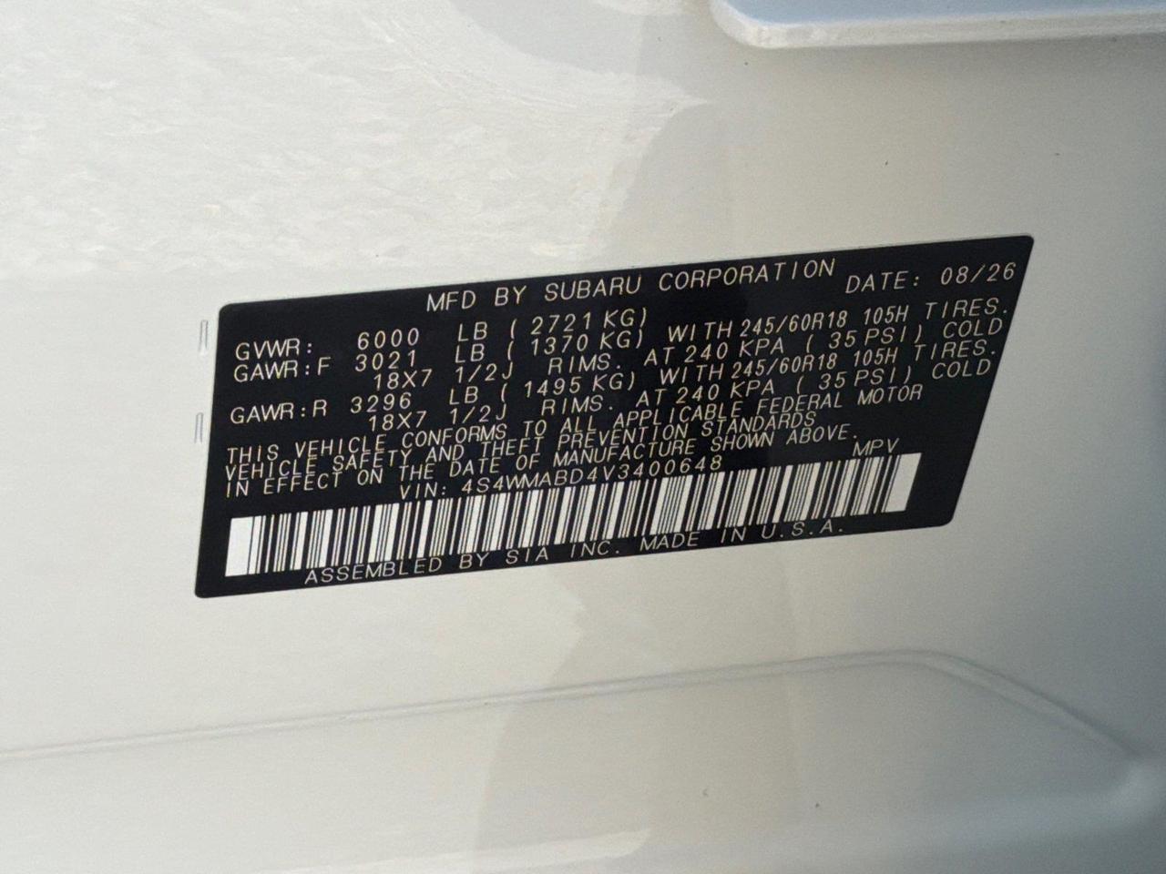 2027 Subaru Ascent Premium Hagerstown MD