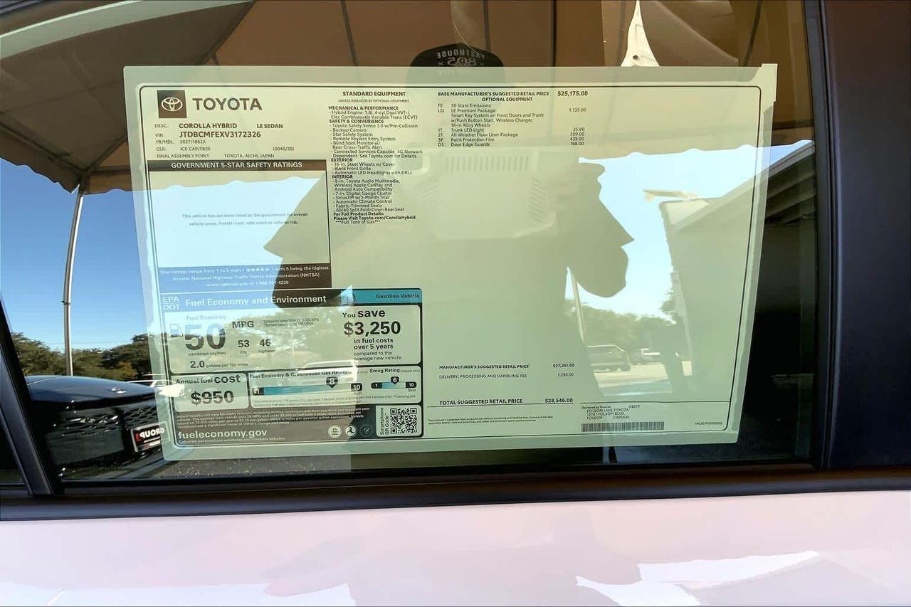 2027 Toyota Corolla Hybrid LE Folsom CA