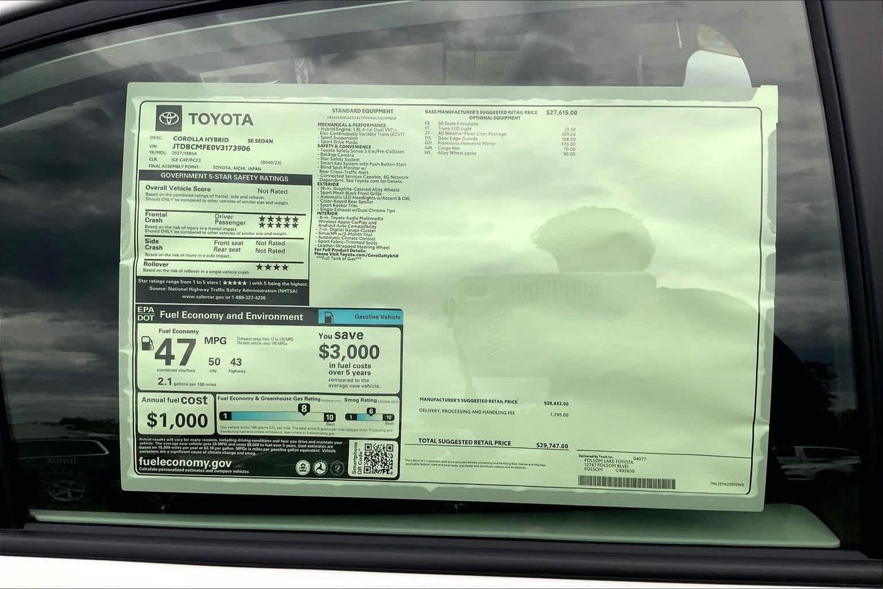 2027 Toyota Corolla Hybrid SE Folsom CA