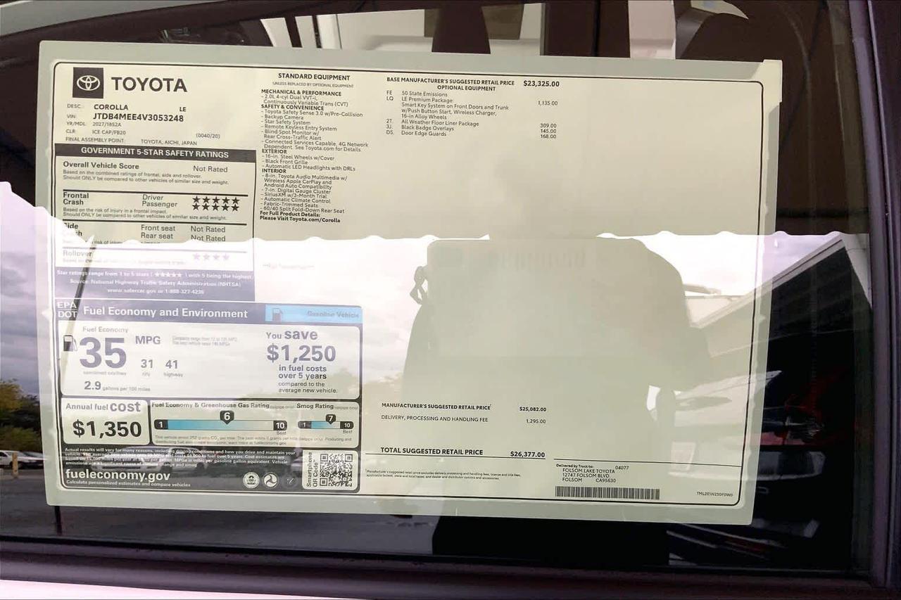 2027 Toyota Corolla LE Folsom CA