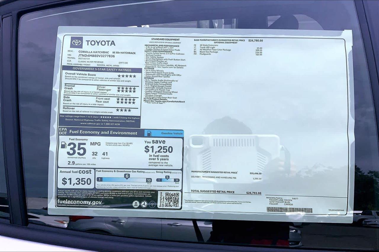 2027 Toyota Corolla SE Folsom CA