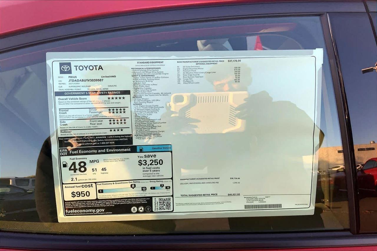 2027 Toyota Prius Limited Folsom CA