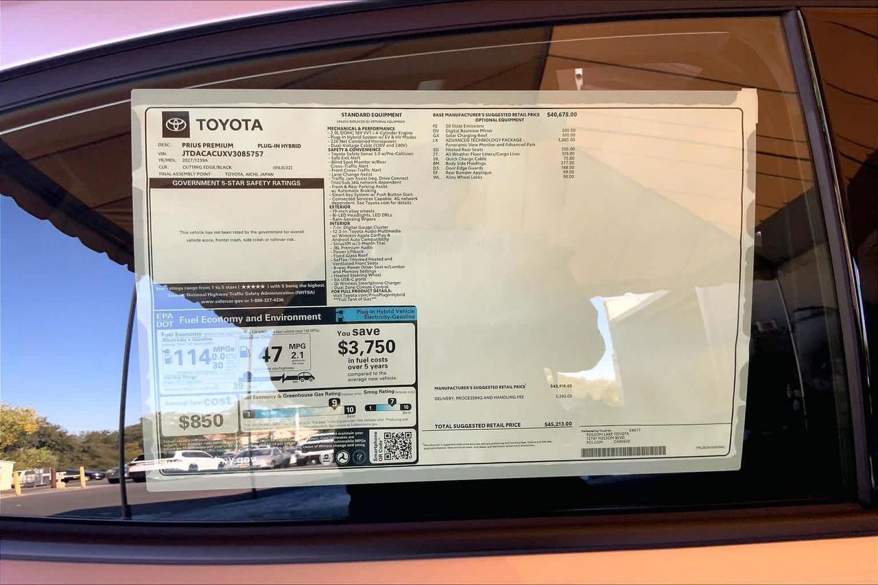 2027 Toyota Prius Plug-In Hybrid XSE Premium Folsom CA