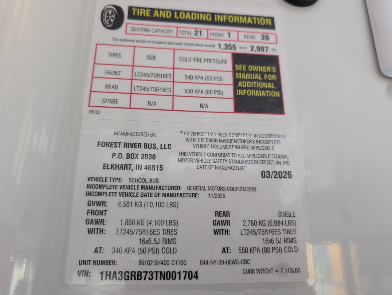 2028 Chevrolet MAGELLAN EXPRESS G3500 Johnstown NY